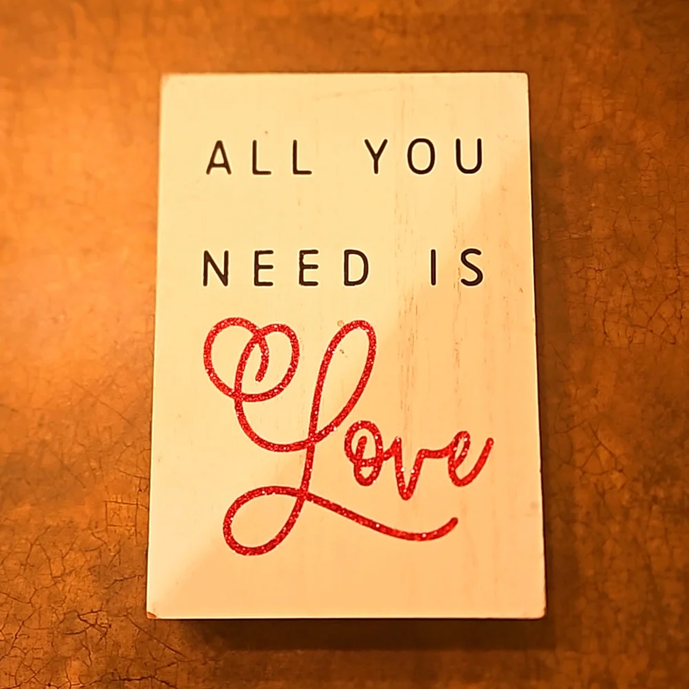 All you need is Love Wooden picture
